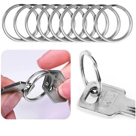 60 Pcs Key Ring Hoop, 20mm,25mm 30mm,Stainless Steel Key Rings Keyring Ringsfor Keychain, Car Keys, Dog Tag Ring, Crafts, Flat Split Rings