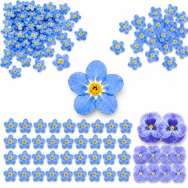 Pressed Flowers, 70 Piece Floral Pressed Flowers For Crafts Set With Assorted Sizes, Vibrant Pansies And Blue Blooms For Crafting, Dried Flower Collection For Scrapbooking And Card Making