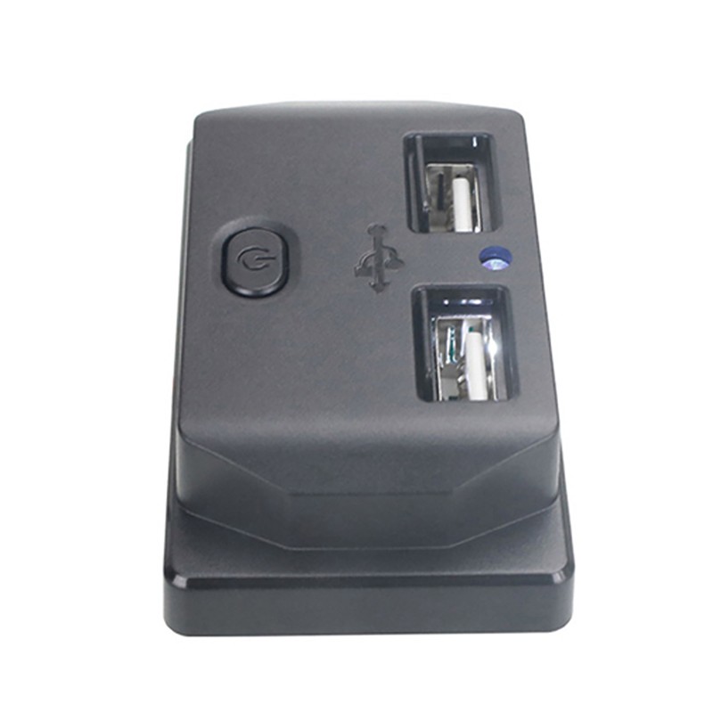 Car USB Socket with Cap, Dual Port Quick USB Charge