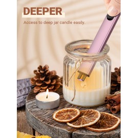 Candle Lighter Christmas Stocking Stuffer Gifts for Her Him Wife Girlfriend Rechargeable Electric Long Lighters for Kitchen Home Camping Gift for Women Men Adults