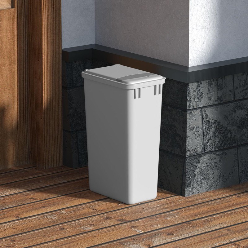 Dowell Kitchen & Bath Dowell 50L Wastebasket Trash Container, 52.8Qt/13.2Gal,