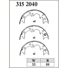 Part Number: RGM-3152040 DIXCEL Brake Shoe [RGM Type] MARK II/CRESTA/CHASER 8#/9#/100 Series