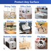 Clear PVC Desk Protector Plastic Crystal Tabletop Topper Thick Small