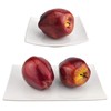 JEDFORE Fake Dark Red Apple Simulation Artificial Lifelike Plastic Red