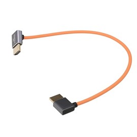 DRRI Soft Silicone 8K@60Hz 4K@120Hz HDMI Right to Down HDMI Cable for Sony A7III A7S3, FX3, FX6, FX30,BMPCC 4K 6K,Nikons Z6 Z7,Ronin S, BM5/Atomos Ninja V Monitor(30CM)
