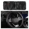DONWELL For Toyota Car Steering Wheel Cover Carbon Black Leather