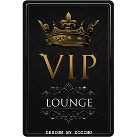 DODINO 20 x 30 cm Tin Signs VIP Lounge Decorative Chill Lounge Sign Garden Metal Signs Vintage Decorative Gift Idea for Special People