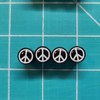 AutoValveCaps Peace Sign Tire Valve Caps (Black and White) -
