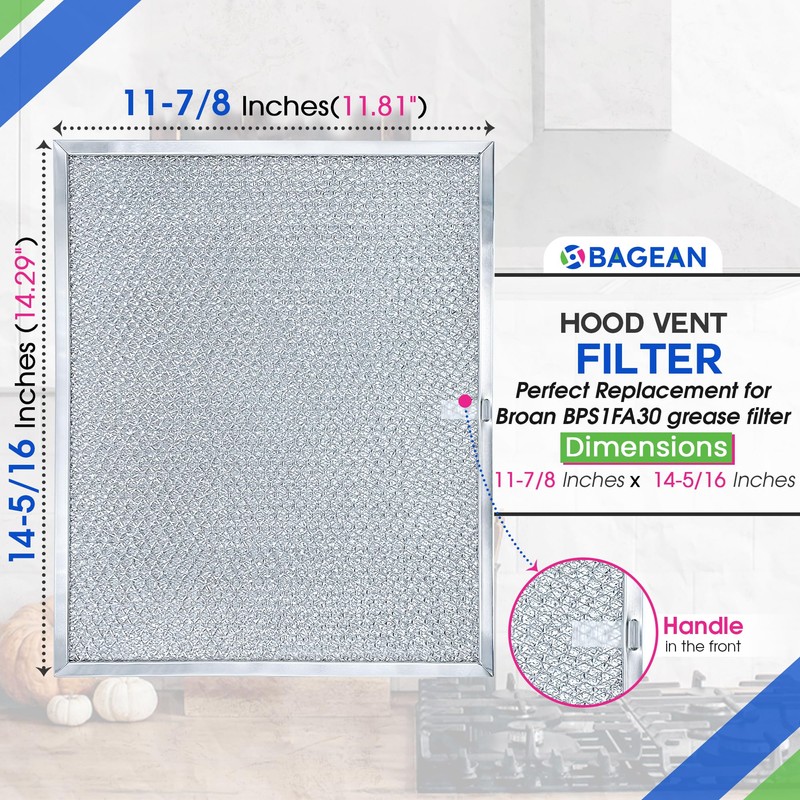 Bagean Stove Hood Vent Filter 11.8" x 14.3" BPS1FA30 -