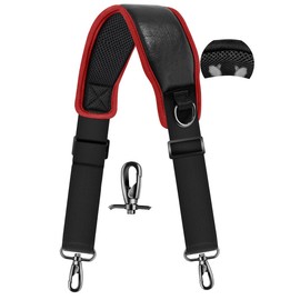 ZINMARK 77-Inch Shoulder Strap For Bags Featuring An Ultra-Cushion Breathable Pad, Durable Construction, And Double Adjustable Buckles For Versatility,Red edge