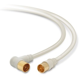 DX Antenna Cable [2K 4K 8K Compatible] 6.6 ft (2 m) Straight Plug/L Plug 4C Light Gray 4JW2SLS(B)