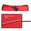 Wrench Roll Bag 6-25 Pockets Roll Up Tool Bag Red