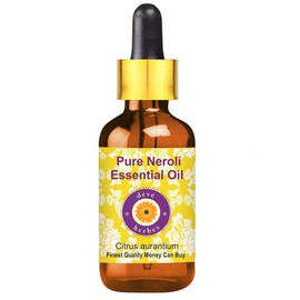 Deve Herbes Pure Neroli Essential Oil (Citrus aurantium) with Glass Dropper Steam Distilled 100ml (3.38 oz)
