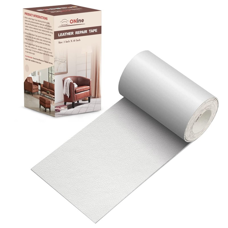 ONine Leather Repair Patch，Leather Repair Tape, 3 x 60 inches