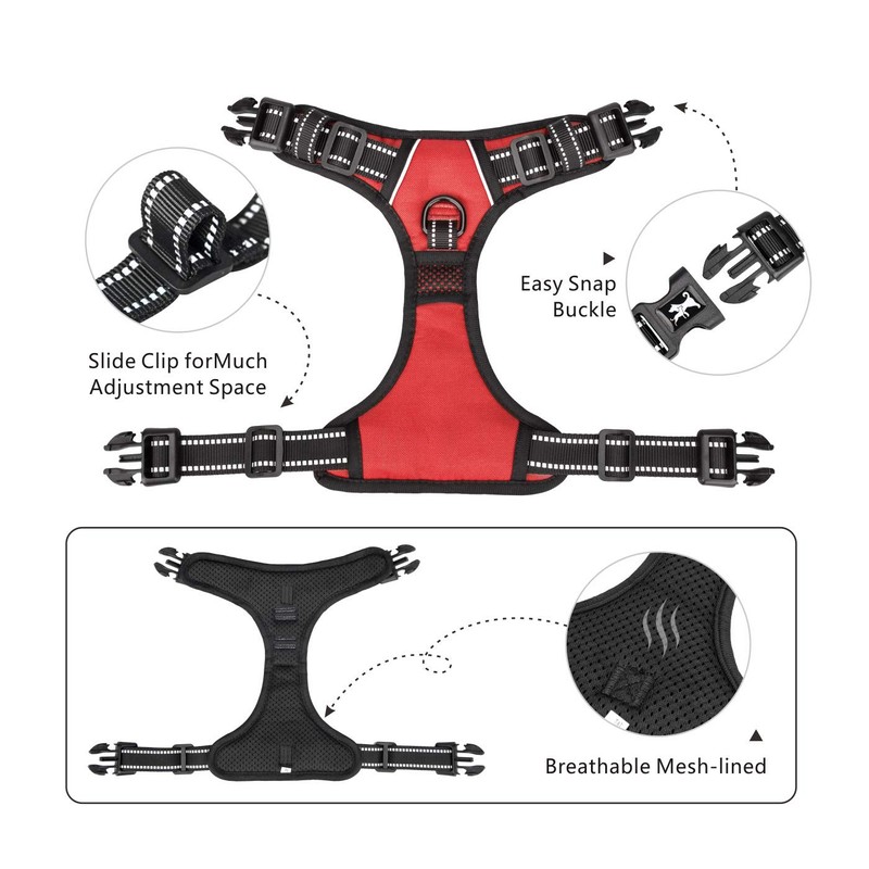 PoyPet 2019 Upgraded No Pull Dog Harness with 4 Snap