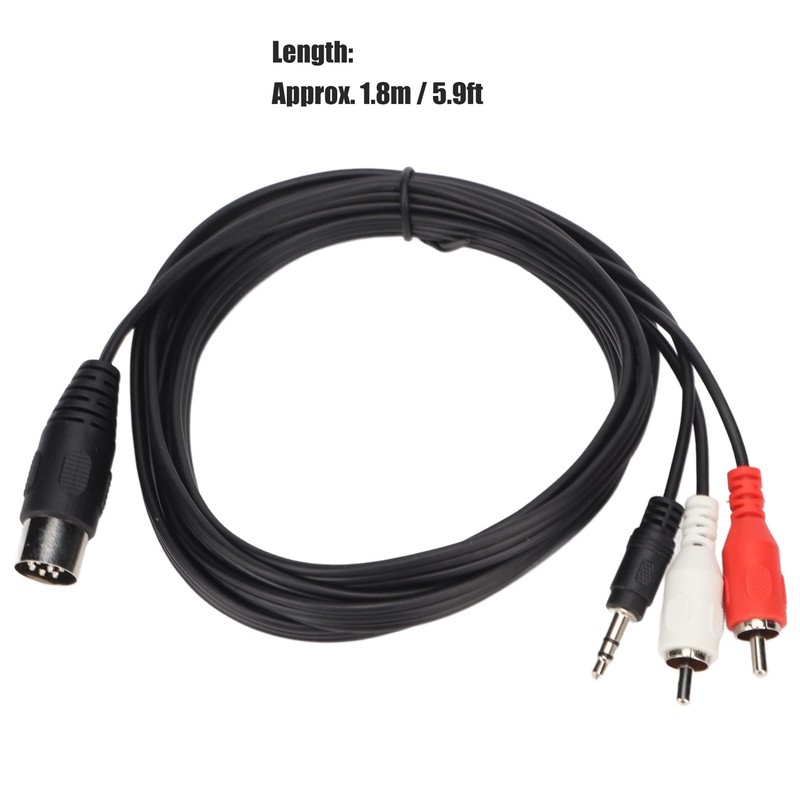 Cable Grande de Subwoofer DIN de 8 Pines Macho a