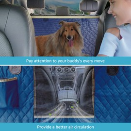 Lassie Dog Car Seat Covers for Back Seat Waterproof with Mesh Visual Window Durable Scratchproof Nonslip Dog Car Hammock with Universal Size Fits for Cars, Trucks & SUVs