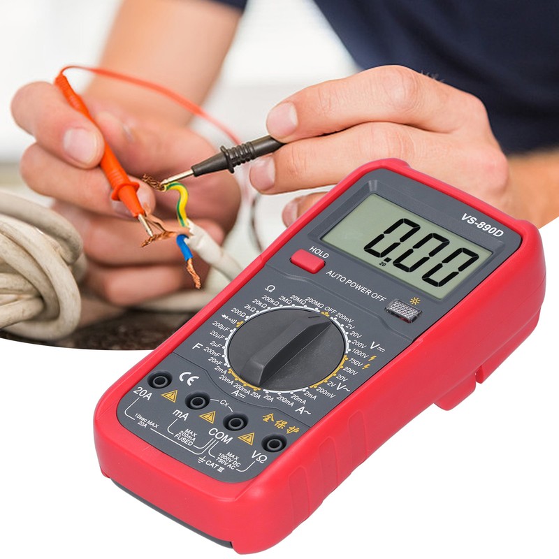 VS-890D Digital Multimeter AC DC Voltage Current Resistance Tester with