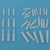 300 PCS White Wall Plugs, Expansion Nail Plugs, Plastic Screw