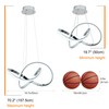 MAYNA Modern Chandelier with Remote Control, Dimmable LED Chandelier with