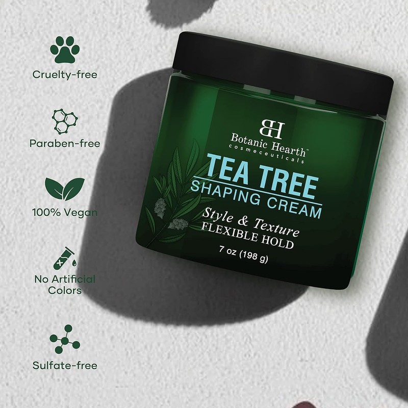 Botanic Hearth Tea Tree Shaping Cream, Hair Styling Cream with