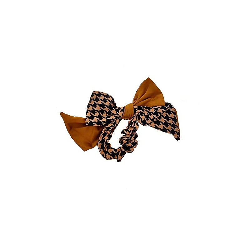 Araban Black Brown Bow Hair Scrunchie