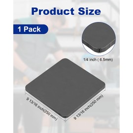 Rocaris 12 X 12 X 1/4 Inch A36 Steel Plate Hot Rolled, Steel Base Plate with 4 Holes Metal Square Plate for Construction Boards, Structure Support, Weldable Square and Industrial
