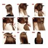Clip In Human Hair Synthetic Full Head Hair Extension Highlights