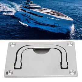 VOBOR Stainless Steel Floor Lifter, Inlet Handle Floor Lifter with Retractable Handle for Marine, Yacht, Locker