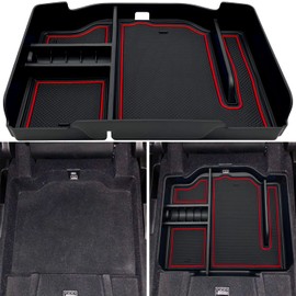 EVTIME Center Console Organizer fit for Dodge RAM 1500 2500 3500 2025 2024 2023 2022 2021 2020 2019 Accessories Interior Storage Box Armrest Storage Tray (Red) NOT FIT for 40/20/40 Split Bench Seat