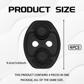 QKYS 4PCS Car Door Strike Protector, Latches Guard for Doors Protection and Decoration, Silicone Doors Latch Covers, Universal Door Lock Latch Protector, Car Interior Accessories for Vehicles