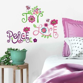 RoomMates RMK1649SCS Love, Joy, and Peace Quote Peel and Stick Wall Decals