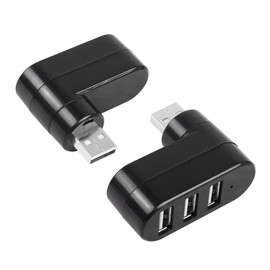 USB 3 Port Expander Splitter YACSEJAO 2PCS 180° Degree Rotatable USB 2.0 1 to 3 Hub for Flash Drive Mobile HDD PC Laptop Notebook and More
