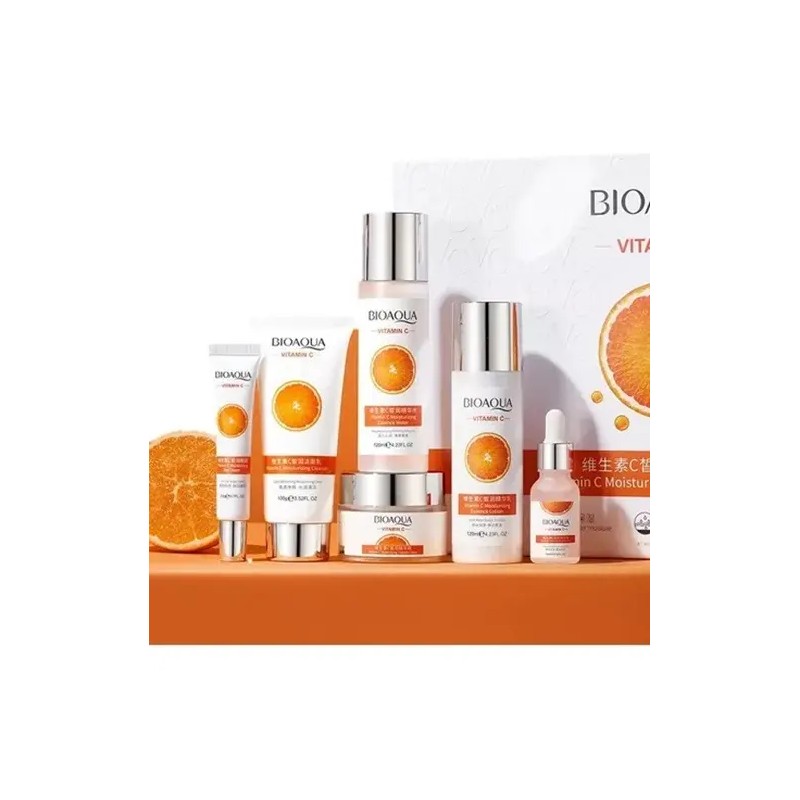 Kit Vitamina C Bioaqua Facial Aclarante Hidratante 6 Piezas