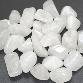 White Quartz Crystal Tumbled Stones (By The Piece or Pound) Wholesale - 8 Ounces (15-20 Pcs)