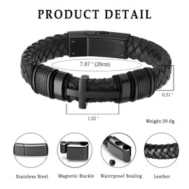 Cremation Jewelry Cross Urn Bracelet for Ashes for Women Men Keepsake Memorial Cuff Bracelet