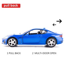 imtfzct 1/36 Scale Maserati GT Casting Car Model, Zinc Alloy Toy Car for Children, Pull Back Vehicles Toy Car for Toddlers, Children, Boys, Girls, Gift (Blue