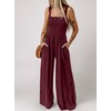 Dokotoo Womens Plus Size Burgundy Red Jumpsuits for Women Overalls