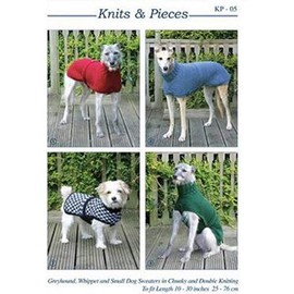 Knits & Pieces Kitting Pattern - Greyhound and Whippet coats - Sandra Polley