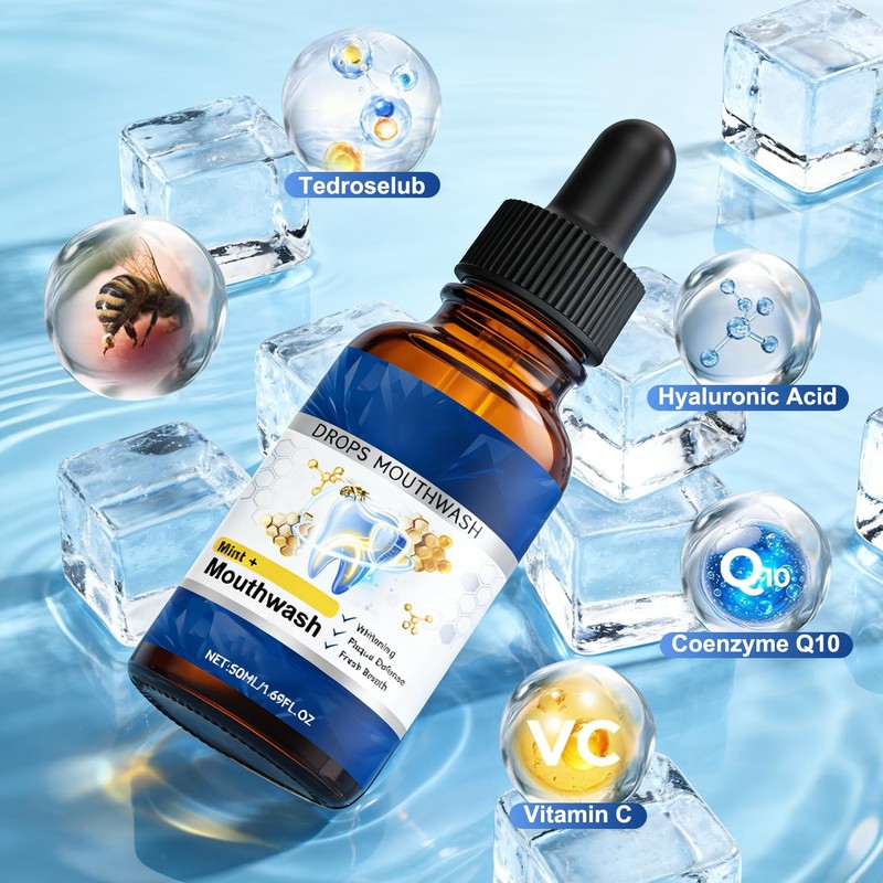 2PCS Beetakt Oral Repair Solution, Mint Flavored Oral Mouthwash，Effectively Improves