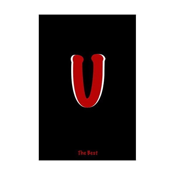U -The Best- Monogram Initial U Notebook for Men and