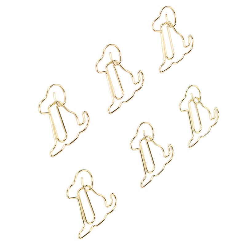 100pcs Dog Shape Paper Clips Improved Slip Resistance Rust Proof