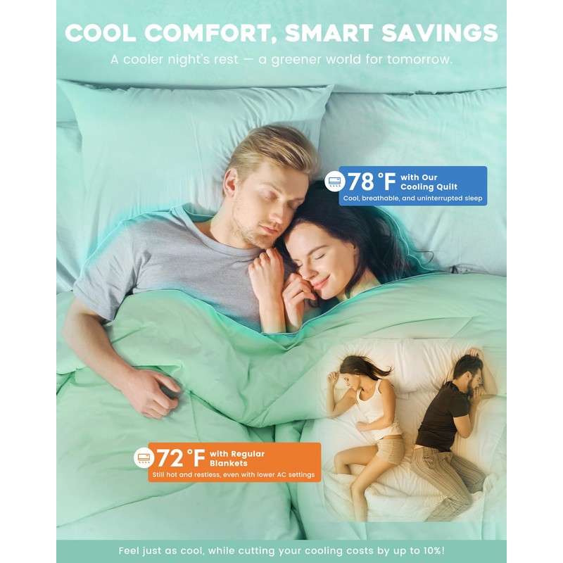 dennylife Cooling Comforter Twin Size, Double-Sided Cool Touch Cooling Blanket