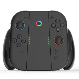 Chayoo Switch 2 Joy-Con 2 充電グリップ【2025新型 第2世代】ジョイコン2充電グリップ プレイしながら充電可能 Joy-Con2アクセサリ Type-C 充電 超軽量 装着簡単 持ち運びに便利 充電指示LED付 USB充電ケーブル付属 Switch 2アクセサリ