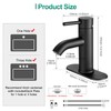 VOTON Black Bathroom Faucet Single Handle Matte Black Bathroom Sink