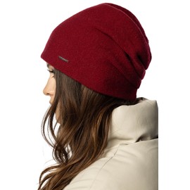 Vivisence Classic Women's Winter Woolen Hat Design Three Pleats for Added Comfort Insulated Lining Soft and Warm Wool Blend Warmth and Style in Cold Weather, Maroon,UNI