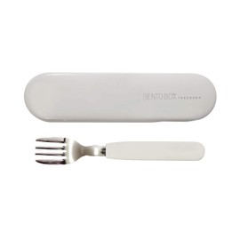 Fork and Case, Eco-Friendly Lunch Accessory, Made in Japan, Takenaka Bento box (Gray Champignon)