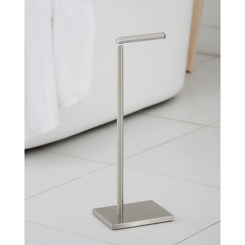 Toilet Paper Holder Stand, Free Standing Toilet Paper Roll Holder