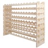 ZenStyle 8 Tier 96 Bottles Premium Wood Wine Rack Stand
