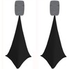 2x black double sided spandex stretch speaker stands scrims, tripod